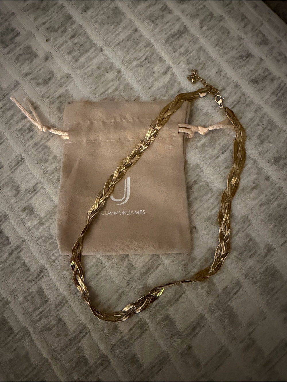 Uncommon James Gold Braided Rope Necklace